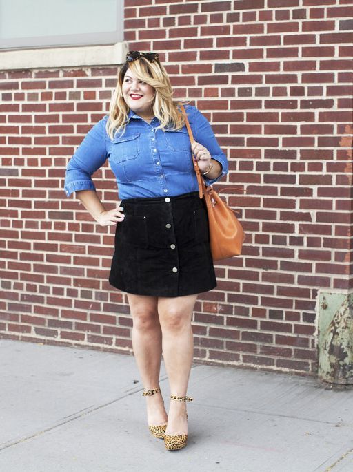 9 stylish plus size button front skirt outfit ideas | Chic outfits .