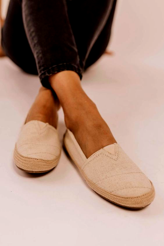 ONLY $19.99!!! Comfy Canvas Slip Ons. Natural Woven Flats for .