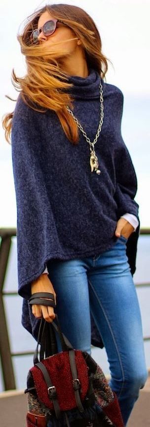 How To Wear Ponchos: 35 Stylish Outfit Ide
