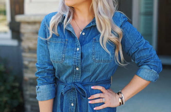 Chambray Dress Outfit Ideas - Jean Shirt Dress Outfits • COVET by .