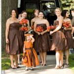 Wedding Plans/Ideas | Brown wedding dress, Brown bridesmaid .