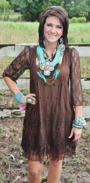13 Amazing Chocolate Brown Dress Outfit Ideas | Brown lace dress .