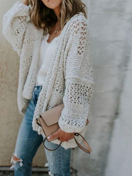 Chunky Knit Cardigan Outfit Ideas
