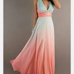 Halter Evening Gown, Betsy and Adam Long Ombre Dresses- PromGirl .