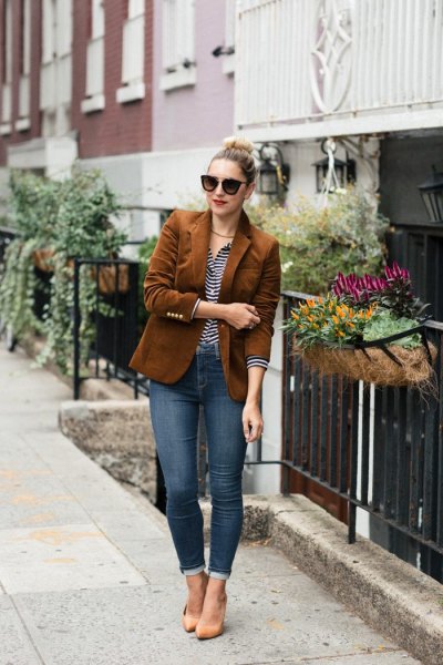 How to Style Corduroy Blazer: 15 Attractive Outfit Ideas for .