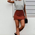 $20 Cute Black And White Striped Sleeveless T-Shirt With Dusty .