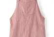 Shop Pink Corduroy Overall Dress With Pocket online. SheIn offers .