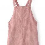 Shop Pink Corduroy Overall Dress With Pocket online. SheIn offers .