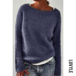 Casual Round Neck Long Sleeve Loose Sweater in 2020 | Pullover .
