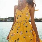 Criss Cross Back Tiered Dress | Summer dresses, Fashion, Yellow .