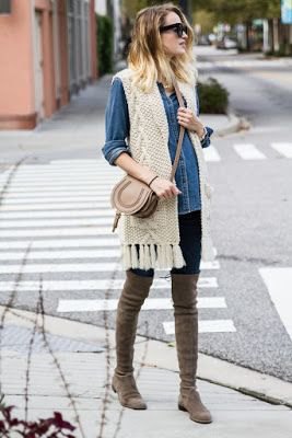 How to Style Crochet Fringe Vest: 15 Best Outfit Ideas - FMag.c