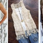 Boho Crochet Fringe Vest | Crochet vest pattern, Crochet vest .