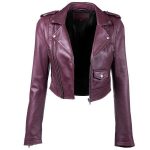 Crop Leather Jacket ($545) ❤ liked on Polyvore featuring .