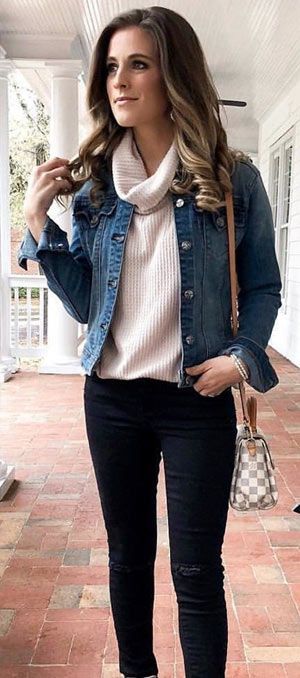 67 Trendy fashion ideas for women outfits denim jackets | 10 .