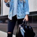 Denim jacket outfit ideas 2019 for ladies to wear in winter | Mode .