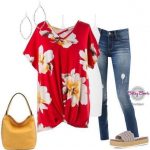 blouse, moana, red, floral, spring, cute, outfit, women, womens .