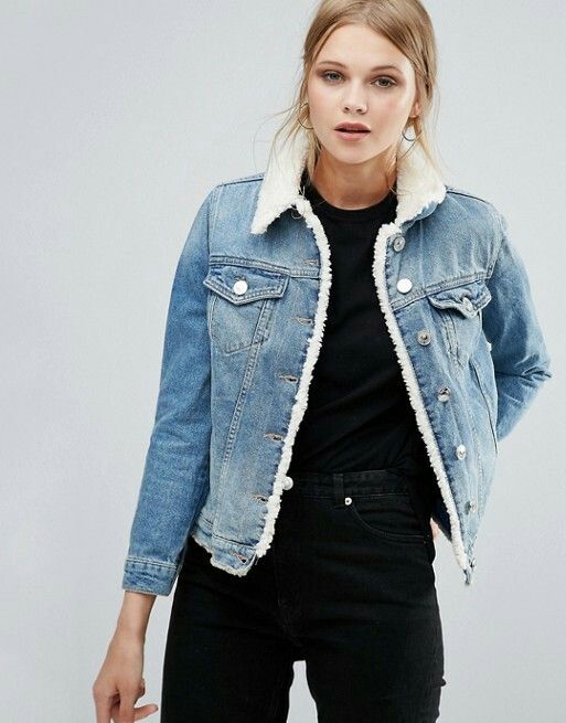 Pin by haley :) on the fit | Denim jacket women, Lined denim .