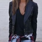 200 Best Black leather Jacket outfit images | Autumn fashion .