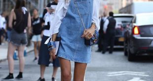 15 Youthful & Stylish Denim Overall Dress Outfit Ideas - FMag.c