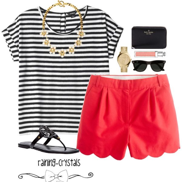 Striped and Scalloped | Chic summer outfits, Preppy outfits, Fashi