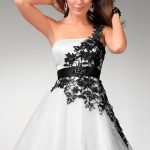 Latest Designer Short Prom Dress Ideas for Girls | Black and white .