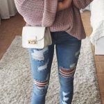 Fashion Trends One Shoulder Knit Sweater Plus Sneakers Plus Ripped .