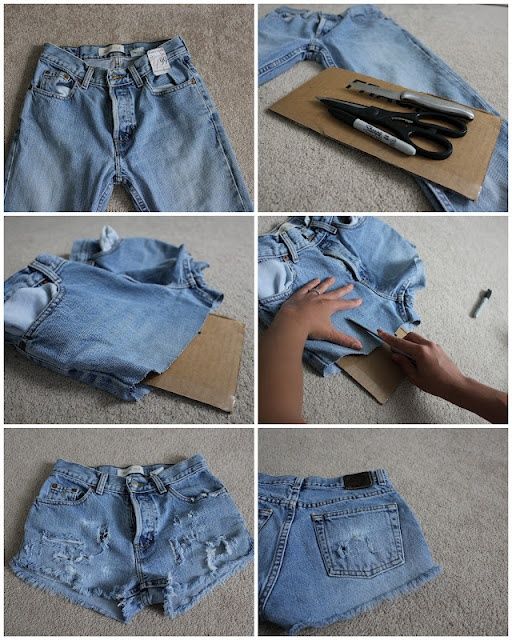 Ideas for Cute DIY Jean Shorts | Diy distressed jeans, Diy ripped .