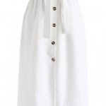 Love Affection Button Down Skirt in White | Skirts, A line skirt .
