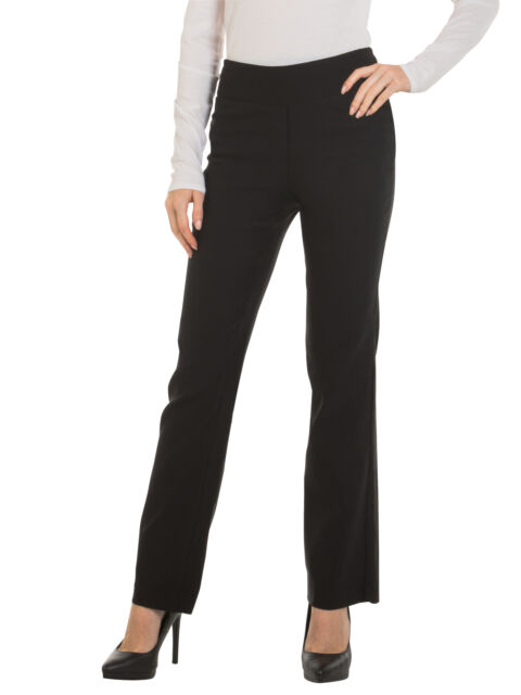 Bootcut Dress Pants for Women -Stretch Comfy Work Office Pull on .