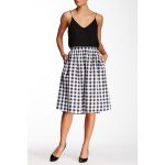 Bobeau Buffalo Plaid Full Skirt ($30) ❤ liked on Polyvore .