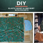 Tutorial: Easy DIY Elastic Waist A-Line Skirt w/ Pockets - Extra .