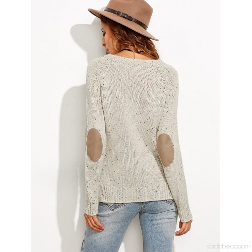 Elbow Patch Sweater for Women