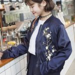 Women's Fashion Floral Embroidered Bomber Jacket - AGATHAGARCIA.C
