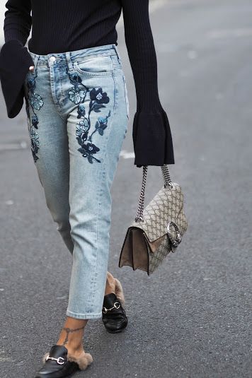 TWO WAYS TO WEAR EMBROIDERED JEANS | Embroidered jeans outfit, Fashi