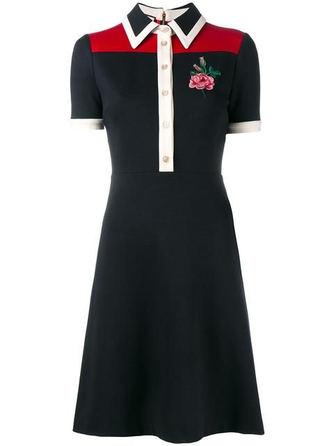 GUCCI rose embroidered polo dress. #gucci #cloth #dress | Clothes .