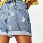 Image 4 of BERMUDA SHORTS WITH EMBROIDERED DAISIES from Zara .