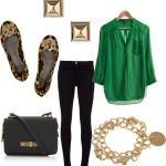 Friday's Fancies | Green shirt outfits, Green top outfit, Blouse .