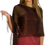 Shawls and Wraps for Evening Dresses, Metallic Sparkle Womens .