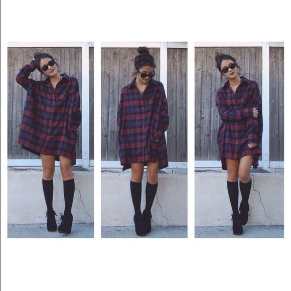 Flannel Dress Outfit Ideas