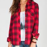 WHY ARE WOMENS FLANNEL SHIRTS RED, WHITE AND BLUE .