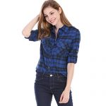 Women's Blue Flannel Shirt: Amazon.c