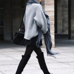 Le Fashion Blog Blogger Style Oversize Scarf Chunky Sweater Mini .