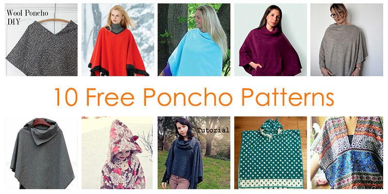 How to Make a Poncho - 10 FREE Poncho Sewing Patterns!!! | Poncho .