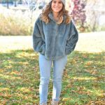 Winter Outfit Ideas - Fleece Pullover Sweatshirt - Cozy | Top .
