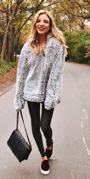 How to Style Fleece Sweater: 15 Cozy Outfit Ideas for Women - FMag.c