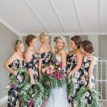 Picture Of dark floral cold shoulder maxi bridesmaid dresses with .