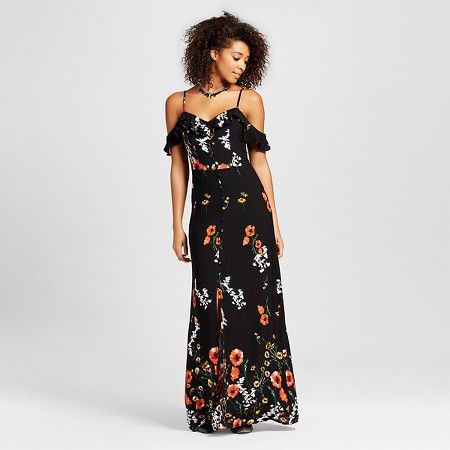 The Women's Cold-Shoulder Maxi Dress in Black by Xhilarationô .