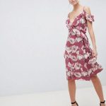 Y.A.S | Y.A.S Floral Cold Shoulder Midi Dress #summercocktaildress .