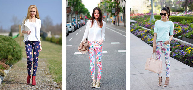 20 Pink, Black, & Blue Floral Pants Fashion Ideas 2016 For Girls .