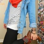 Chambray Shirt and Black Leggings Outfit Idea | Fashion, Clothes .